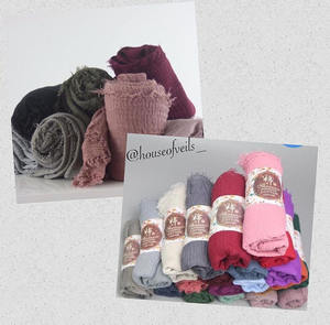 GLS046, venta al por mayor de <span class=keywords><strong>China</strong></span>, bufandas personalizadas para la cabeza, bufandas y chales de algodón Hijabs de gasa musulmana étnica para mujer baratas - Product Image 5