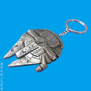 Llavero Metálico 3D de Plata Antigua con Modelo de Nave Espacial, Colgante Personalizado de Aleación de Zinc, Regalo de Merchandising de Películas - Product Image 2