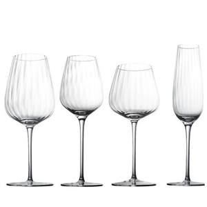 Gobelet à vin <span class=keywords><strong>rouge</strong></span> <span class=keywords><strong>et</strong></span> blanc en <span class=keywords><strong>verre</strong></span> cristal fait main, design nordique rayé exquis, style européen, idéal pour les cadeaux - Product Image 1