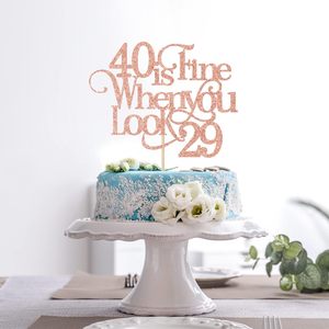 Topper per Torta '40 Anni Non Sono Niente, ma Sono 29' - Decorazione Divertente per 40° Compleanno - 40 e Stupendo, Decorazioni per Festa di Compleanno 40 Anni - Product Image 5
