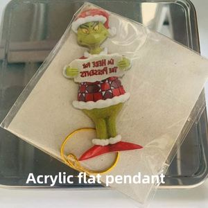 Nouvelles décorations de Noël Grinched en acrylique, pendentifs amusants pour sapin de Noël, monstre voleur vert, décorations à suspendre pour sapin de Noël - Product Image 3