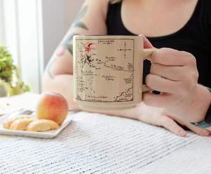 Tasse à café en céramique et porcelaine avec carte du Comté des Hobbits, grande capacité, pour expresso, <span class=keywords><strong>thé</strong></span>, chocolat, compatible lave-vaisselle et micro-ondes, sans plomb ni cadmium - Product Image 5
