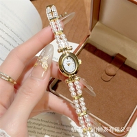 Montre Femme Milissa Antique avec Bracelet Perles, Quartz Élégant et Luxe Léger, Modèle Populaire 2026