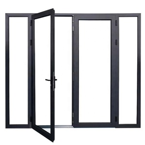 Fenêtre à battants en aluminium noir SJUMBO, design moderne de fenêtre française, triple vitrage, anti-effraction, anti-ouragan - Product Image 5