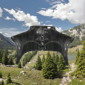 Costume in pelle gotica medievale da donna giacca a spalla in finta pelle scrollata di spalle accessori Steampunk armatura - Product Image 2