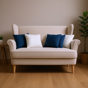 Juego de Fundas de Almohada Decorativas SOGA de 45 cm Cuadradas con Diseño de Ondas Festoneadas para Sofá o Dormitorio - Product Image 2