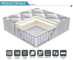 Yüksek yoğunluklu yumuşak köpük cep yaylı şilte 5 yıldızlı otel projesi için - Product Image 6