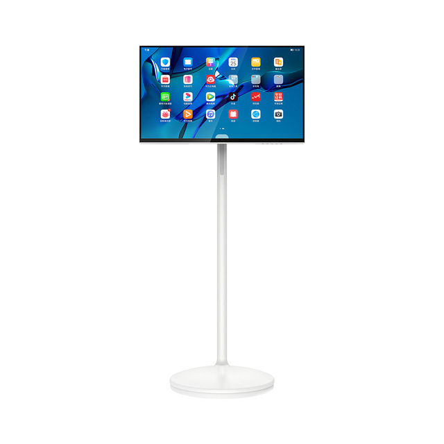 Portable Smart Mobile TV Monitor with Touch Screen Stand Follow Me Remote Control Game Movable LCD Screen for Shopping Mall Use