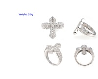 Bague Croix en Moissanite Argent S925 – Style Audacieux, Très Apprécié des Rappeurs et Influenceurs, Tendance Streetwear Miami/Nouvelle York