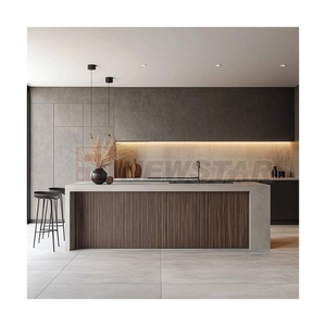 Elegant Veined Marble Central <b>Island</b> Modern Home Kitchen Furniture Counter <b>Table</b> - Product Image 3