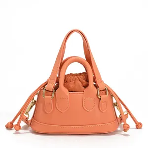 New Arrival Small Shoulder Women Purses and Handbags Drawstring Ladies Hand Bags Mini Leather Women's Bucket Bag