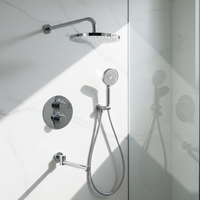 Ensemble de douche moderne et simple en cuivre poli avec jet doux pour appartement et villa