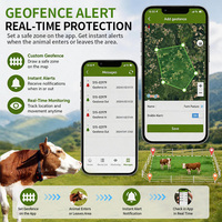 GUPTOMES S15 CE Rastreador GPS para Ganado, Collar 4G GNSS Resistente al Frío IP68 de 30k MAh para Ganado Vacuno y Ovino de Exportación, Uso Global con Aplicación