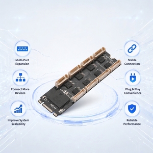 Carte série RS232 M.2 intégrée à 8 ports, carte d'extension industrielle M2 B+M Key DB9, adaptateur PCIe EXAR XR17V358, 15Mbps, 16550 - Product Image 5