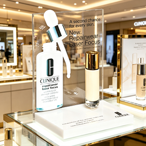 Exhibidor de Acrílico con Luz LED para Productos de Cuidado de la Piel, Perfumes, Cosméticos y Maquillaje, Personalizable y de Lujo para Mostrador - Product Image 4