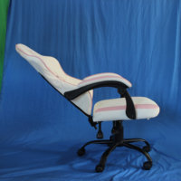 Chaise d'ordinateur ergonomique de jeu mignon rose avec repose-pieds inclinable chaise de jeu pour fille ado enfants