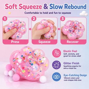 Jouet Squishy Patte Scintillante KL en Gros, Matériau TPR, Coloré, Anti-Stress, Jouet Sensoriel, Cadeau pour Fêtes et Événements - Product Image 3