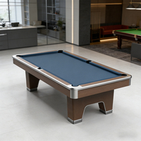 S.Q.F MDF Moderner Luxus 8-Fuß Indoor Billardtisch für Gewerbliche Nutzung mit 9 Kugeln, Zinklegierung-Taschen, Anpassbarem Logo und Zubehör, 3-5 Jahre Garantie