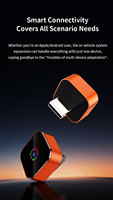 Adaptador Inalámbrico 2 en 1 para CarPlay y Android Auto GP03 Mini de Metal con Luz RGB, Universal, Plug&Play, Venta al Por Mayor