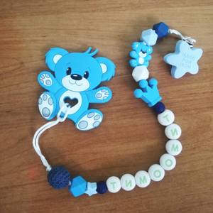 Cuentas de <span class=keywords><strong>silicona</strong></span> esféricas blancas con letras, 15 mm, redondas, con orificio vertical, para pulseras, collares y cadenas de <span class=keywords><strong>chupete</strong></span> DIY - Product Image 4