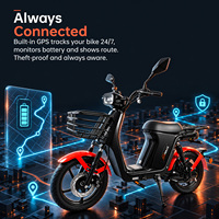 Vélo électrique 48V 250W longue portée, vélo électrique de ville avec panier avant, assistance à la marche 6 km/h