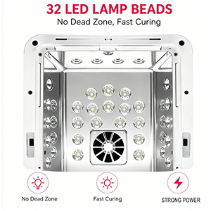Lampe à ongles UV LED sans fil IBelieve Pro, rechargeable, avec ventilateur, pour deux mains, fournitures pour ongles, lampe avec batteries rechargeables - Product Image 4