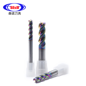 Fraises à bout plat revêtues de diamant à finition lisse et résistante à l'usure Fraises en carbure <span class=keywords><strong>Fraise</strong></span> CNC pour <span class=keywords><strong>aluminium</strong></span> - Product Image 2