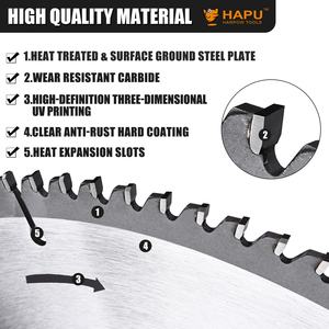 Hoja de sierra de <span class=keywords><strong>inglete</strong></span> de 12 pulgadas Hoja de sierra circular Hoja de sierra TCT de corte de aluminio para aluminio 305mm 100T (una pieza) - Product Image 3