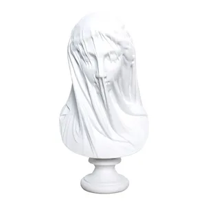 Figuras Griegas Personalizadas, Estatua Misteriosa de Dama Joven con Velo, Esculturas Minimalistas para Decoración del Hogar, Decoración para Estanterías de Estudio - Product Image 5