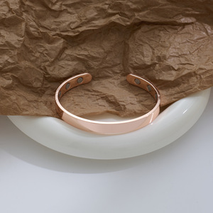 Magnetic Cuff <b>Bracelet</b> <b>Copper</b> Alloy Unisex Open Design Gift Jewelry Rose Gold Silver Yellow Tone - Product Image 2