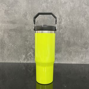 Colors <b>Pink</b> Neon Orange Green Yellow Blank Sublimation 30Oz Tumbler Water <b>Bottle</b> With Handle Electric - Product Image 4