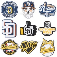 Хит продаж: оптовые бейсбольные шармы для обуви San Diego Padres, аксессуары для украшения спортивной обуви для болельщиков