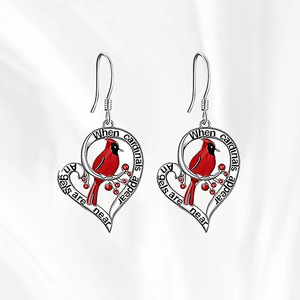 Orecchini Pendenti a Forma di Cuore Magpie per Donne, Gioielli Unici e Carini per l'Uso Quotidiano - Product Image 6