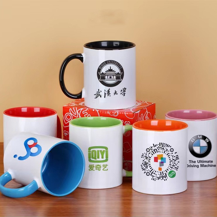 Boîte blanche personnalisée pour tasse bicolore