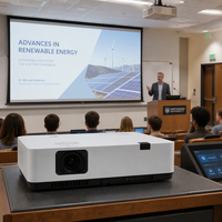 Projecteur professionnel CAAVITS 3800 lumens XGA 1024x768 3LCD pour l'éducation, les salles de conférence et les salles de classe