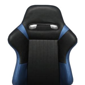 Универсальное гоночное сиденье Регулируемое черное углеродное волокно + ПВХ кожаное ведро Спортивное автомобильное сиденье - Product Image 5