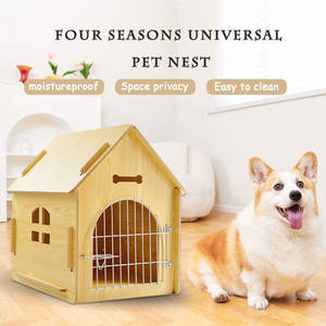 Küçük ayrılabilir ahşap tavşan kafesi pet evler mobilya kedi kafesleri kapalı köpek sandık kulübesi pet evler ve mobilya - Product Image 5