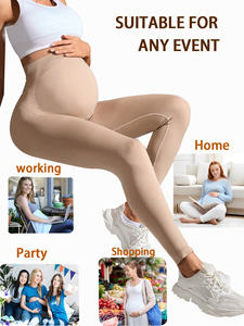Flw XXL Schwangere Frauen Hohe Taille Atmungsaktive Yoga hosen Elastische Taille Bauch Kompression Workout Mutterschaft sport Spandex/Nylon - Product Image 6
