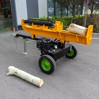 Fendeuse de bûches professionnelle de 8 tonnes, fendeuse de bois à essence, processeur de bois de chauffage, fendeuse de bûches hydraulique à vis, à vendre