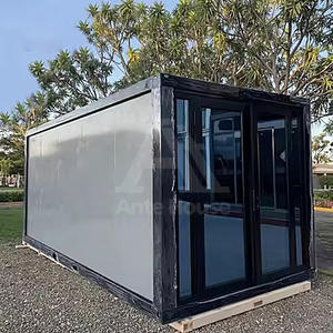 בית מכולה נייד רב תכליתי מפלדה עמידה בגודל 40 רגל, ניתן לפירוק, עם דלת נגללת, לשימוש כבית, חניה או קאסה קונטנדר. - Product Image 4