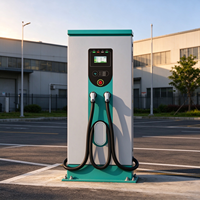Chargeur DC ultra-rapide pour véhicules électriques de 180 kW à 360 kW pour station-service, équipement de recharge de voitures électriques à double prise avec arrêt d'urgence, extérieur