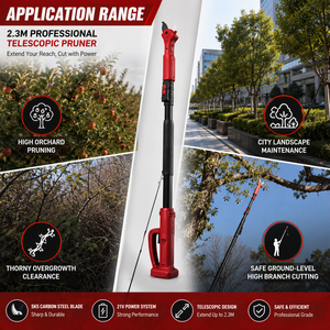 Sécateur Électrique Sans Fil Télescopique 2,3 m à Grande Ouverture 50 mm, Moteur Brushless 20V, Coupe-Arbres Portatif pour Verger - Product Image 3