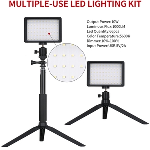 ชุดไฟ LED สำหรับถ่ายภาพวิดีโอบนเดสก์ท็อป2แพ็คสำหรับการบันทึกวิดีโอสตรีมสด - Product Image 2