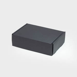 Offre Spéciale Boîte Pliante en Carton Ondulé Noir Boîte d'Expédition pour Vêtements T-Shirt - Product Image 3