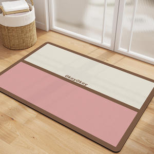 Tapis de bain en terre de diatomée OkayOkay, rectangulaire, 7,3-1-H, absorbant, antidérapant, design minimaliste pour salle de bain - Product Image 2