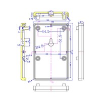 Boîtier de capteur de mouvement en gros 95x58x22 MM boîtier en plastique ABS moulé par injection blanc personnalisé pour capteur de température