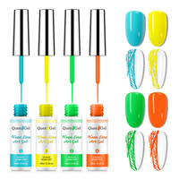 Échantillons gratuits 10ml néon couleur ligne Art Gel vente en gros personnalisé ongles fournitures UV peinture Gel Liner Nail Art Gel