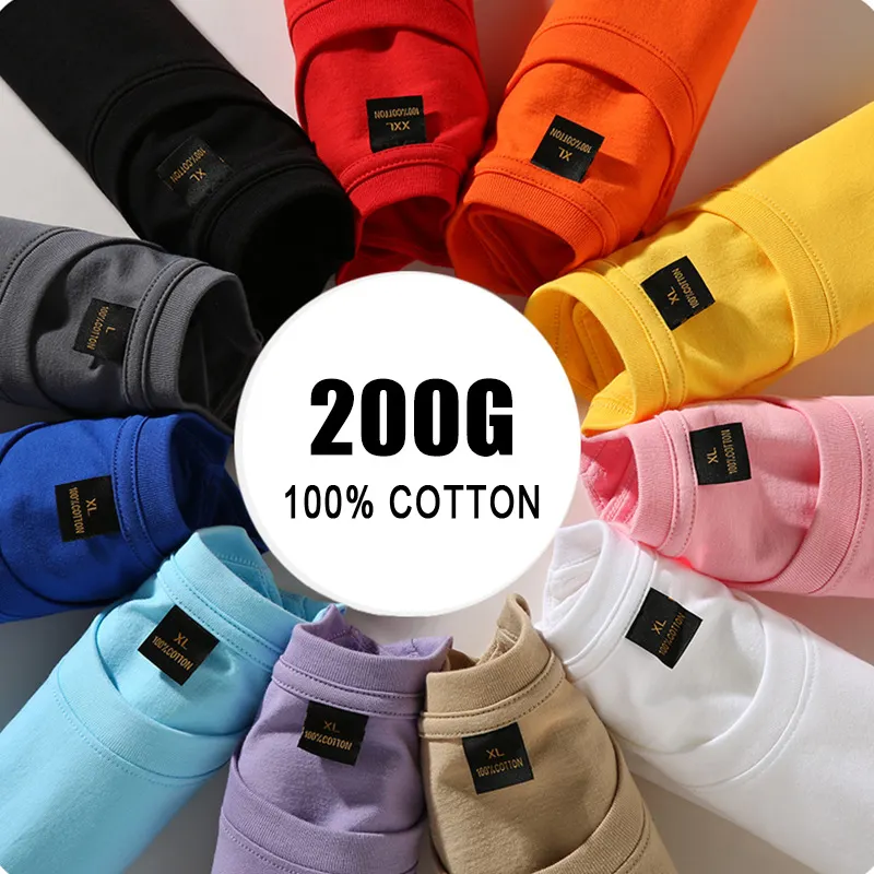 Wholesale Custom Dtg Print Heat Transfer Designs High Quality Oversized Men Plain T Shirt