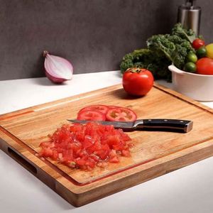 Tabla de Cortar Rectangular de Madera de Acacia Ecológica de Doble Cara, 1.5 cm de Grosor, Personalizada, para Carnes y Charcutería - Product Image 4