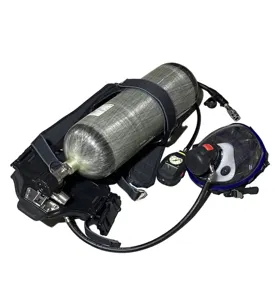 Hot Sale 6.8L 9L Safety Firefighting Equipment Self Contained Breathing Apparatus Full Face Gas Mask 300 Bar Scba
